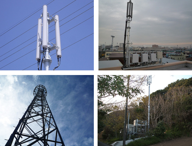 携帯電話基地局施工事例