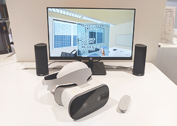 防災訓練VRデモ機体験