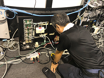 ⑤配線作業、視覚調整