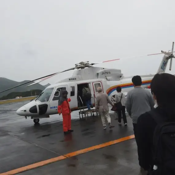 青ヶ島でドローン