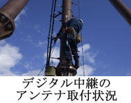 奥久慈男体山デジタル中継局のGPSアンテナ取付状況